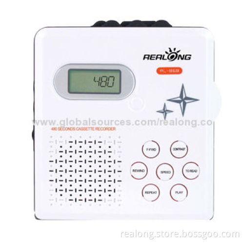 Square Cassette Recorder with LCD